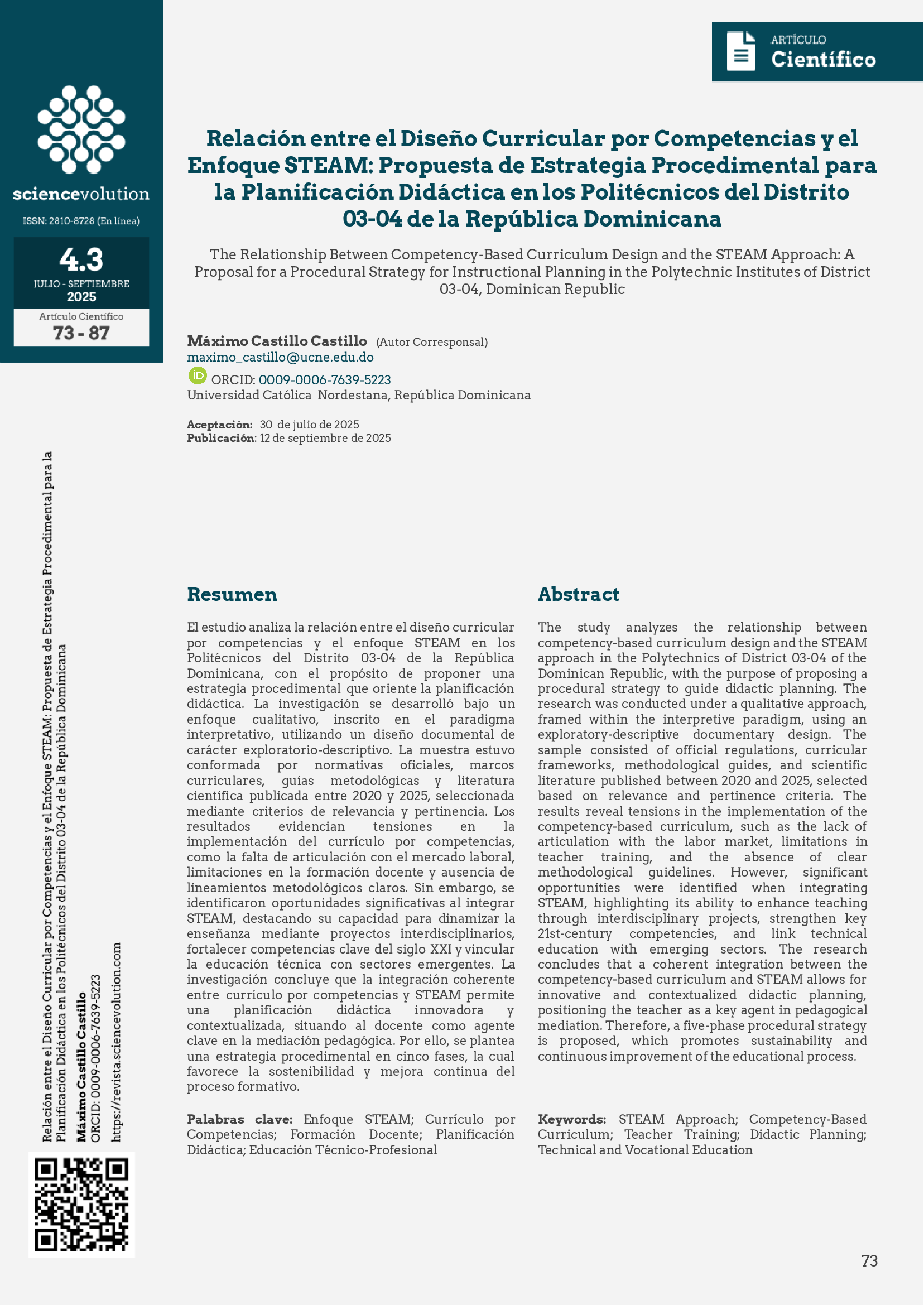 Sciencevolution v4.3 2025 73 - Portada