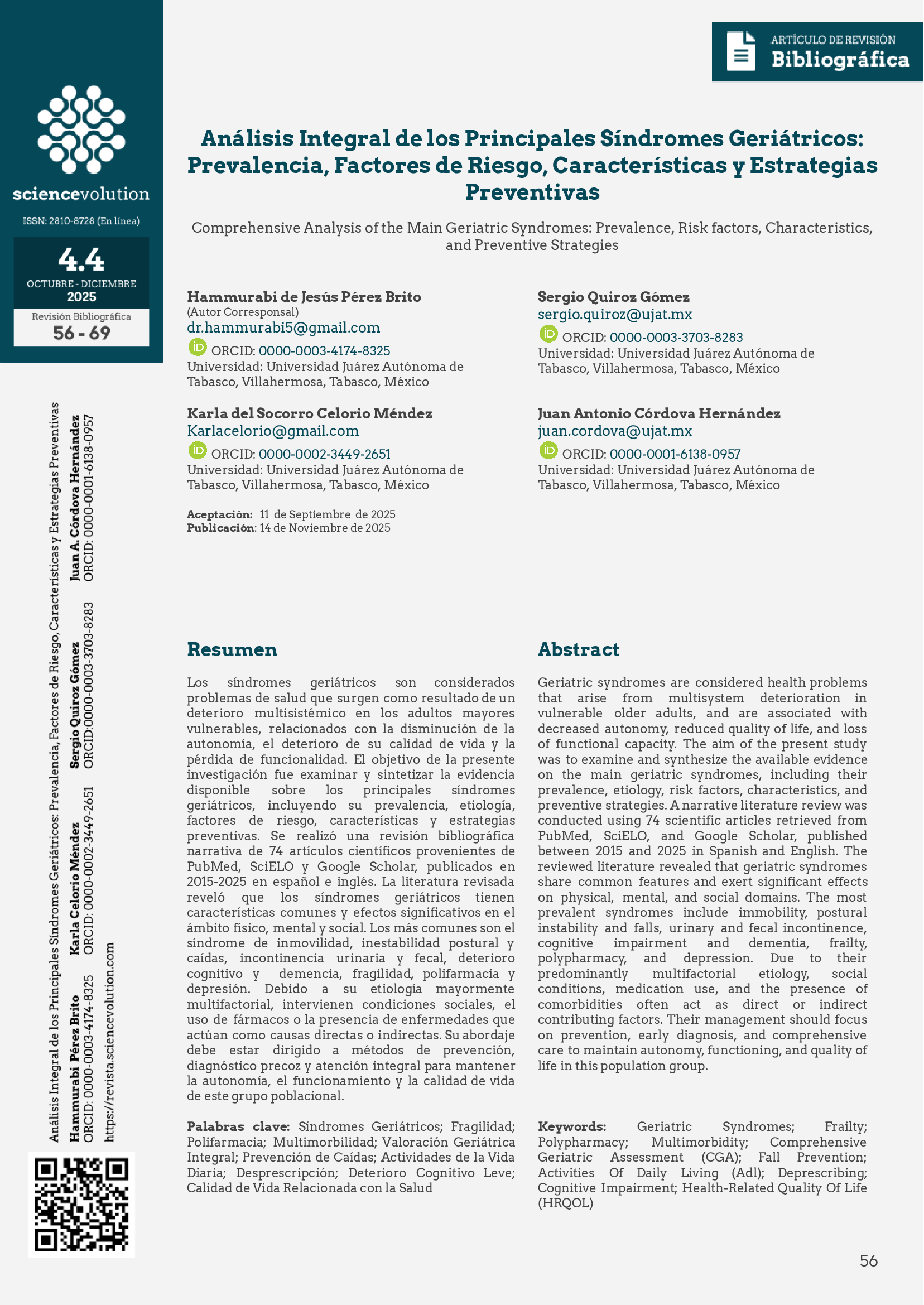 Sciencevolution v4.4 2025 56 -  Portada