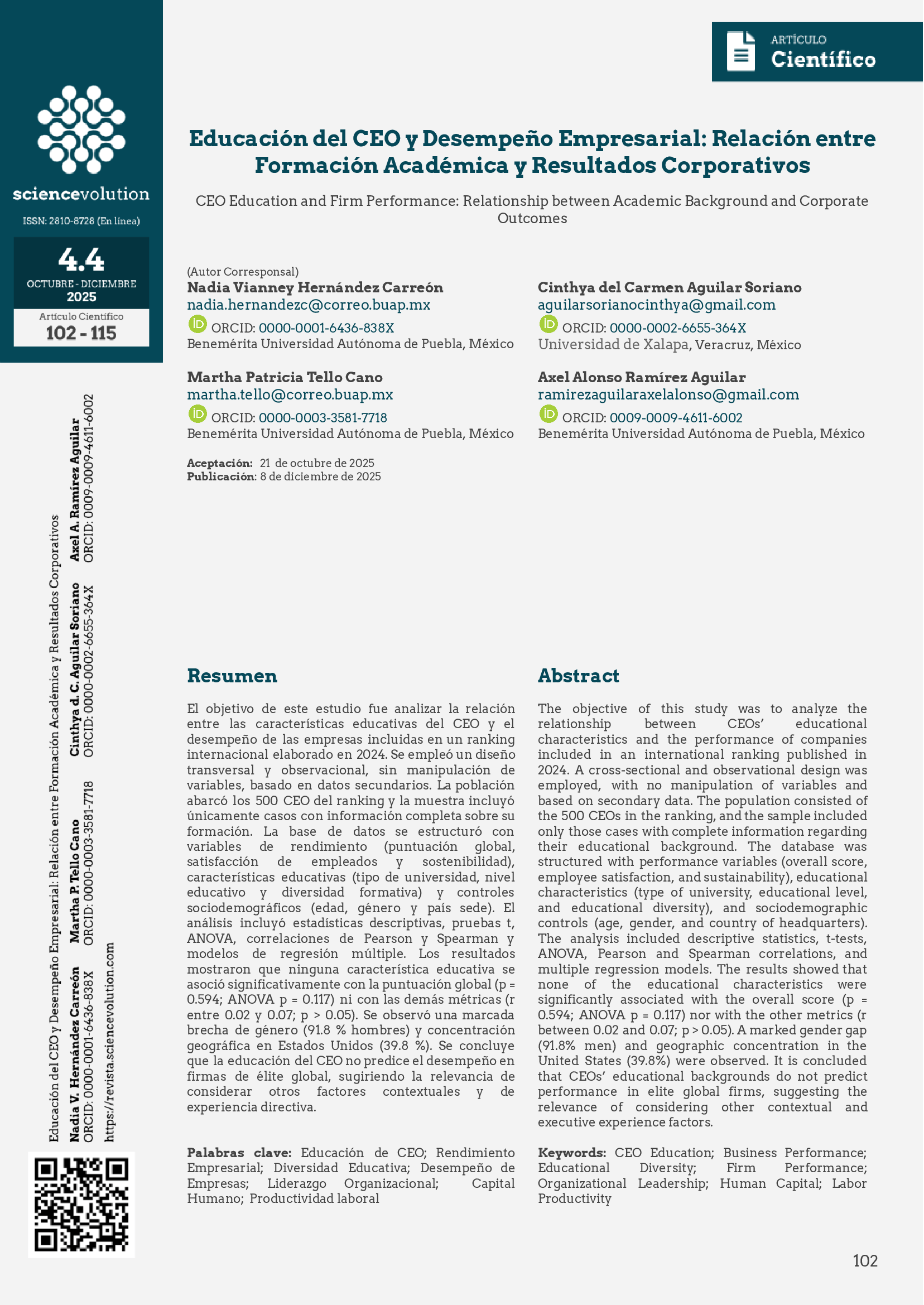 Sciencevolution v4.4 2025 102 - Portada