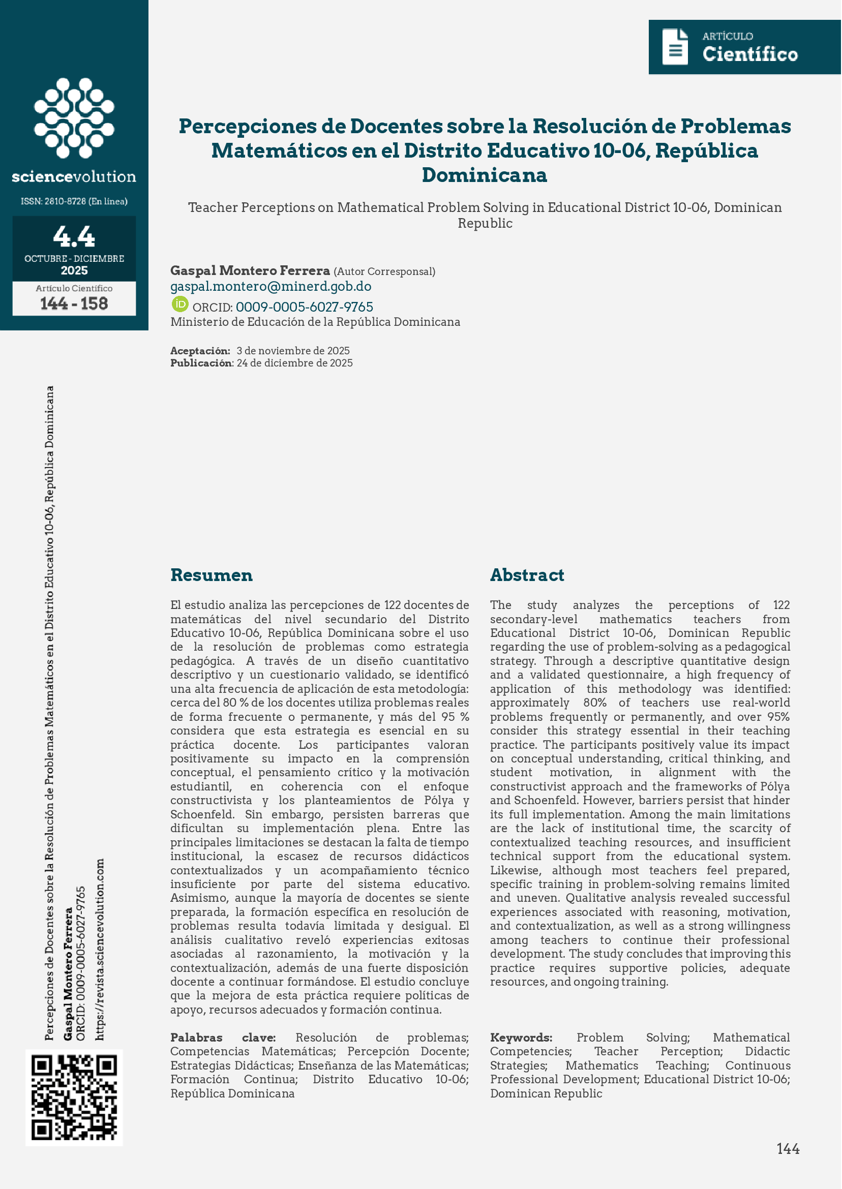 Sciencevolution v4.4 2025 144 - Portada