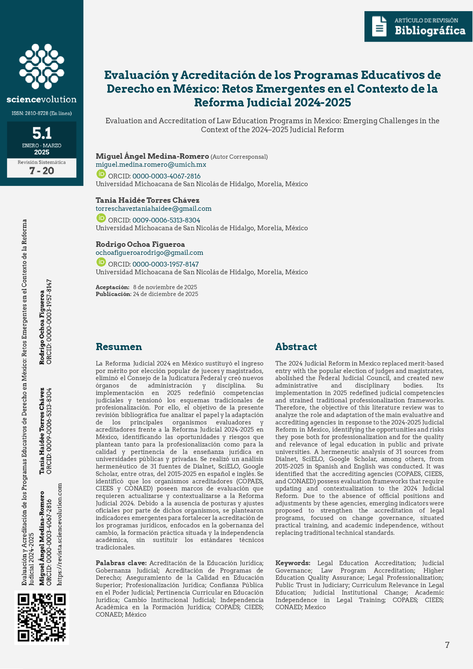 Sciencevolution v5.1 2026 7 - Portada