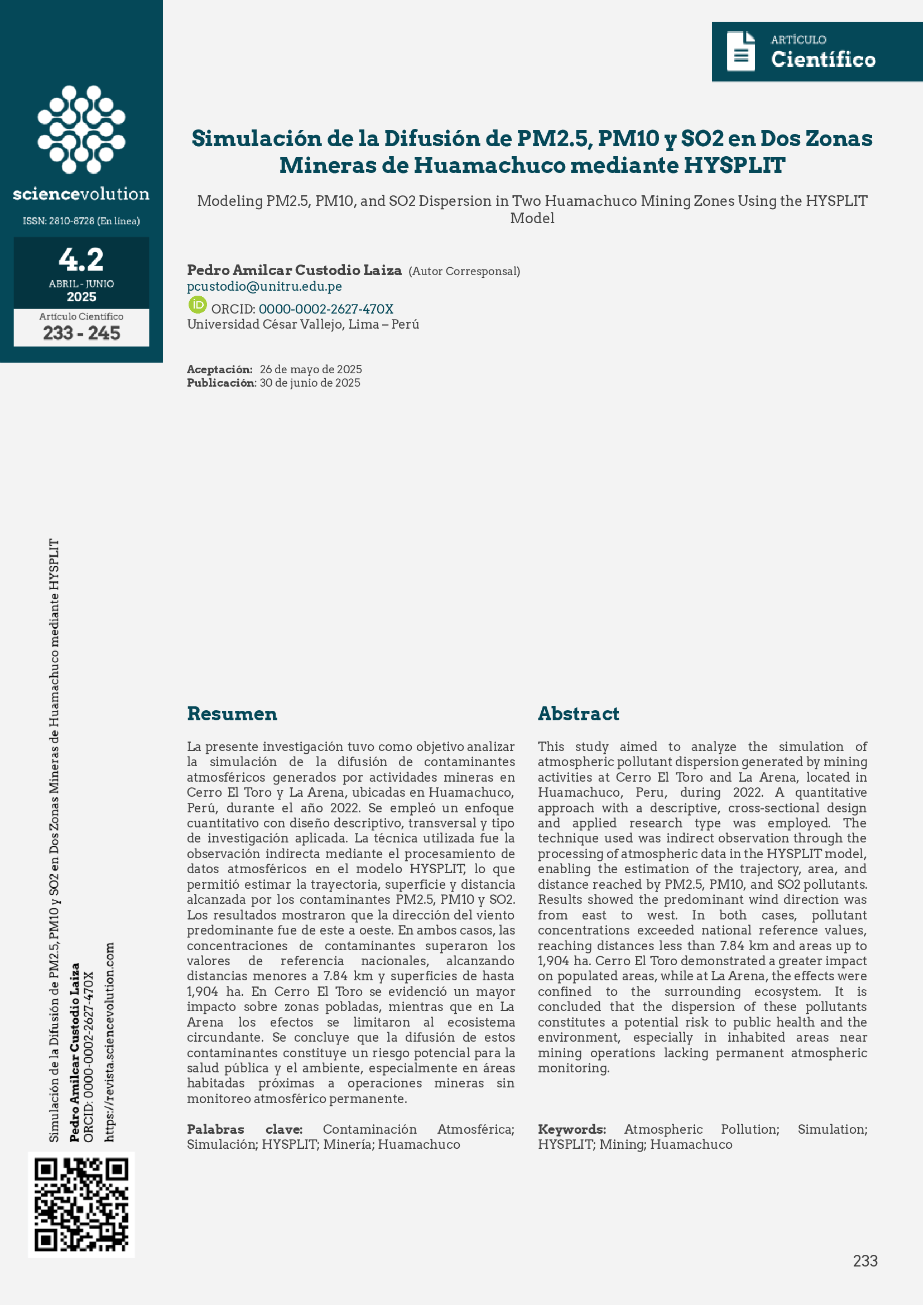 Sciencevolution v4.2 2025 - 233 - Portada