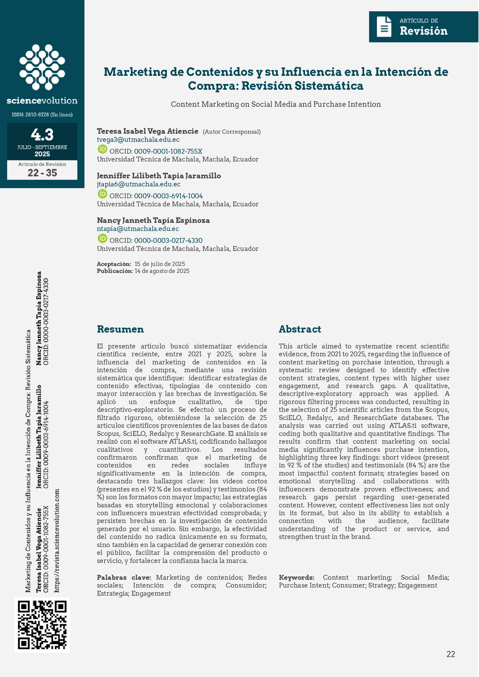 Sciencevolution v4.3 2025 22 - Portada