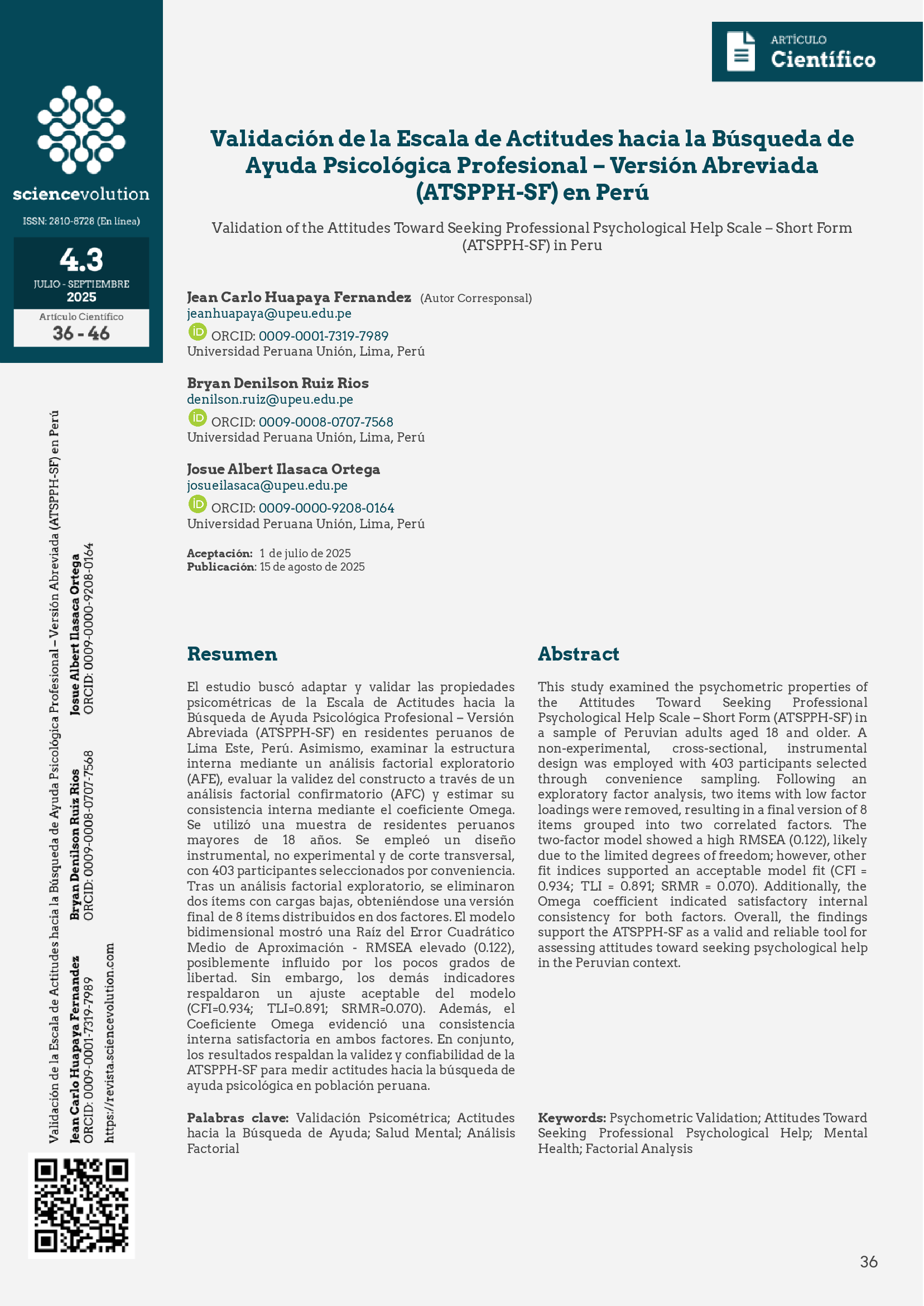 Sciencevolution v4.3 2025 36 - Portada