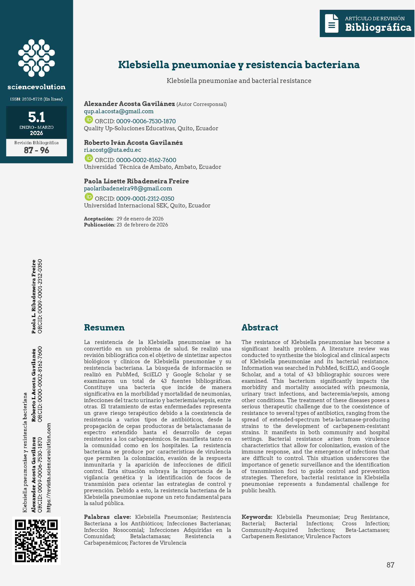 Sciencevolution v5.1 2026 87-96 - Portada