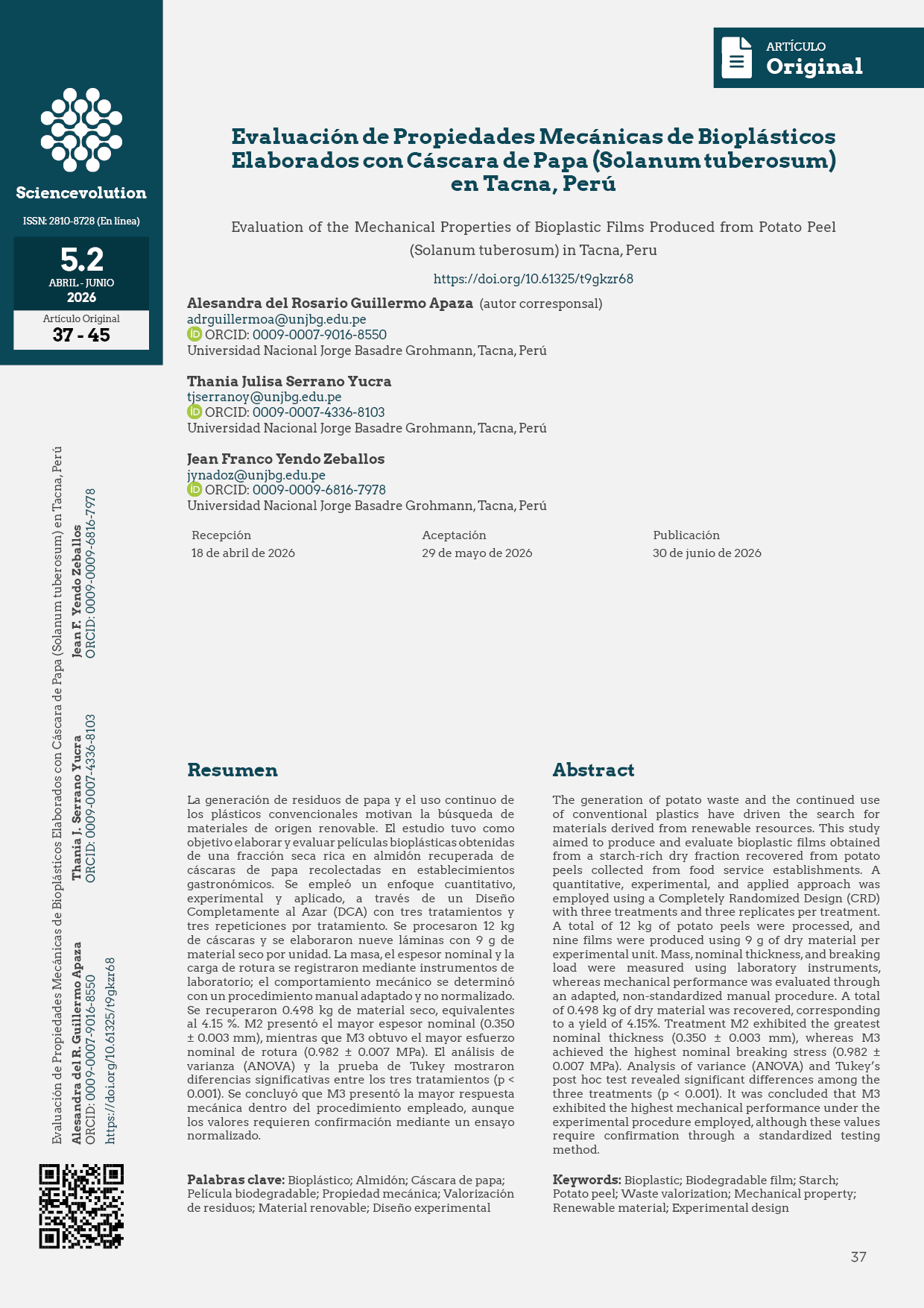 Sciencevolution v5.2 2026 37-15 - Portada
